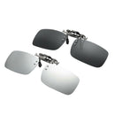 2pcs Polarized Lens Clip-On Flip Up Sunglasses UV400 Driving Myopia Glasses