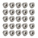 20pcs 304 Stainless Steel Hex Head Serrated Spinlock Flange Nuts M5