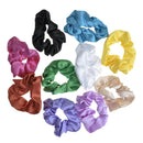 10Pcs Hair Scrunchies Pack Satin Bands Elastic Ponytail Holder Tie F. Women Girl