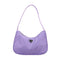 Women Nylon Totes Shoulder Bag Simple Female Street Zipper Handbag (Purple)
