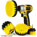 4 Piece Nylon Power Brush Tile and Grout Bathroom Cleaning Scrub Brush Kit