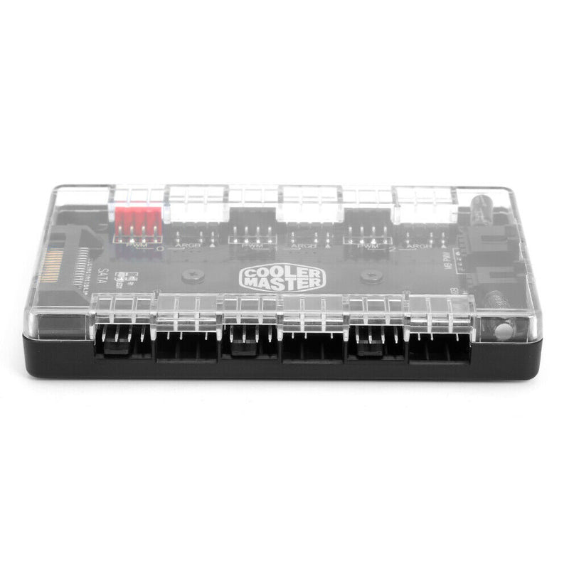 1 to 6 PWM ARGB Fan HUB Splitter 4 Pin PWM 3 Pin Addressable RGB Adapter