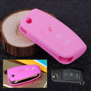 Pink Silicone 3 Button Remote Key Fob Case Cover fit for Ford MK2 Mondeo Kuga Hf