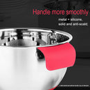 Silicone handle stainless steel non-slip scale mixing bowl salad bowl I6E2