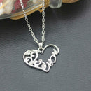 Fashion Rhinestone Necklace Heart Shape Pendant Women Valentine Day Gift