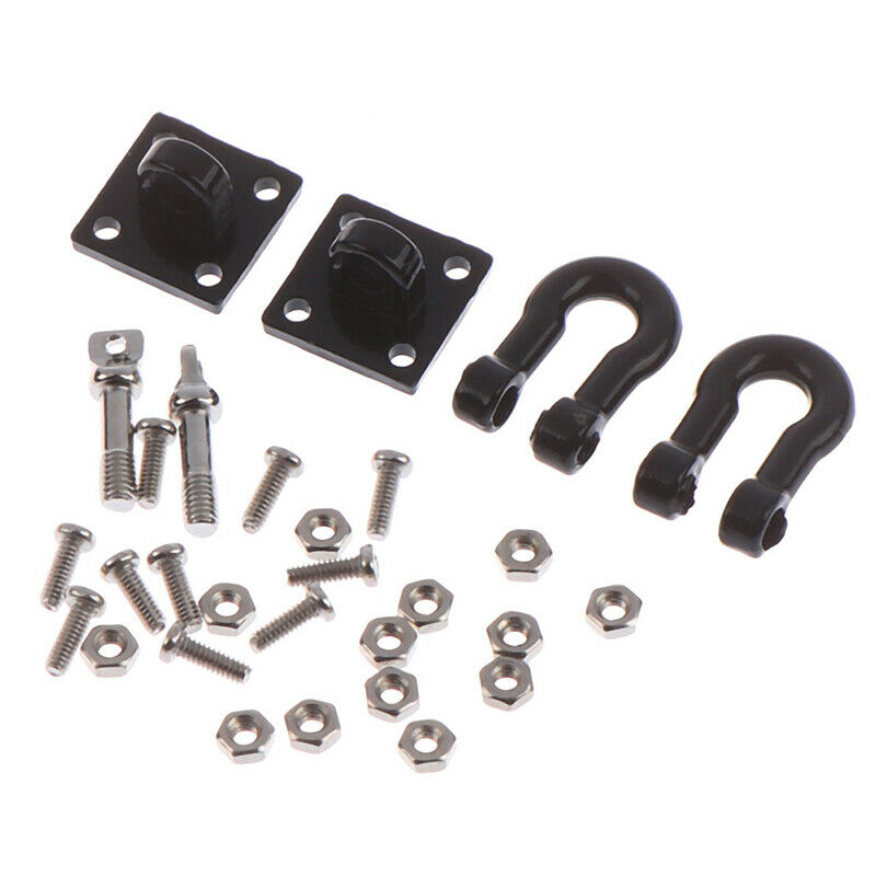 2Pcs/pair RC Car Metal Trailer Shackle Rescue Tow Hook for 1/10 RC Crawler JR