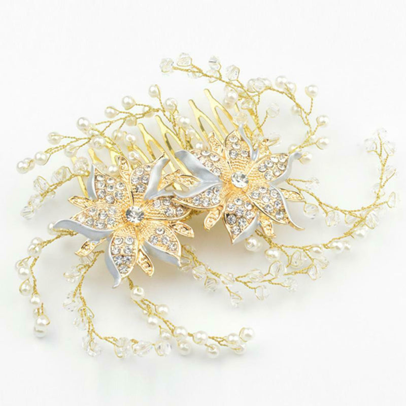The Bride Of Beautiful Flowers Rhinestone Headwear Apparel Accessories