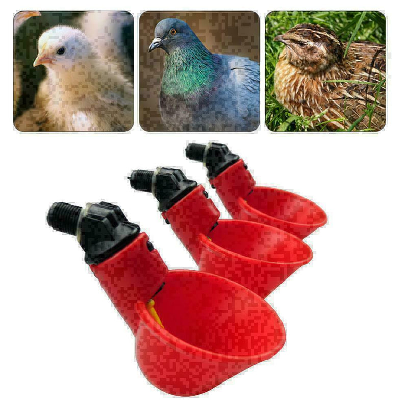 Chicken Drinking Cups Quail Water Bowls Bird Plastic Animal Cage Feeder 1pc S5O4