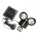 Solar Power PIR Motion Sensor 22 LED Dual Wall Light Outdoor Garden Lamp