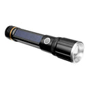 Portable Solar Powered LED Flashlight Safety Torch Light Survival Tool Light