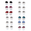 36 Pairs Mix Colour Magnetic Round Crystal Women Clip On Ear Stud Earrings