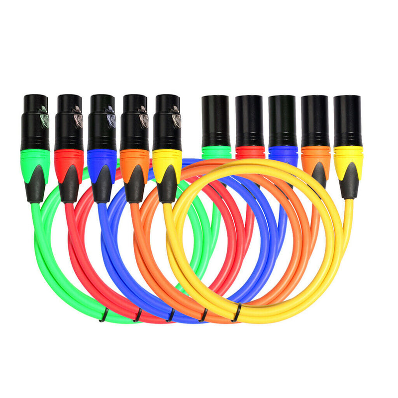 3ft XLR Male To Female Microphone Cable Balanced Audio Lead Mic Lead Cables