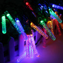 Outdoor Solar LED Lamps 3.5M 20 LED Ice Piton Lamp luces Colorful