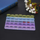 28 Slots Compartments Weekly Pills Box 7 Days Medicine Organizer Container Case