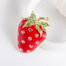 Cute Strawberry Corsage Banquet Decoration Women Scarf Brooch Pins Jewelry Gi 3C