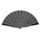 Black Folding Hand Fan 23cm Summer Portable Women Fan Craft Souvenir Decor