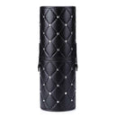 Fashion Leather Makeup Brush Storage Case Empty Holder Organizer (Black L) A