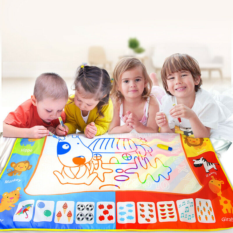 Water Mat, Water Drawing Painting Mat Large Size 120 X 90Cm Mess-Free Aqua  G8T8