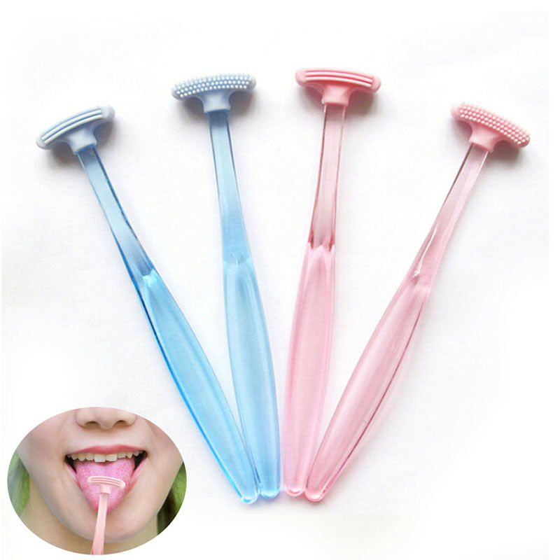 1xplastic tongue tounge cleaner scraper dental care oral hygiene mouth Bj