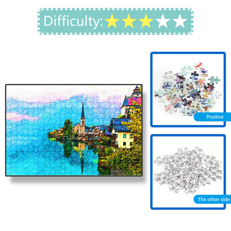 Riverside Town Paper Puzzles 1000pcs Adults Kids Jigsaw Picture DIY Toys