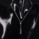 1Set Wedding Bridal Rhinestone Crystal Necklace Drop Earrings Jewelry Chic BX
