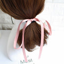 2Pcs Women Girls Hair Bow Silk ribbon Long streamers hair Rope Beach hair ri 3C