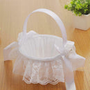 Lace Bowknot Wedding Basket Wedding Decor Storage Flower Container Supplies
