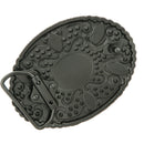 Retro Belt Buckle Western Fashion Turquoise Buckle with Gorgeous Bohe Beads