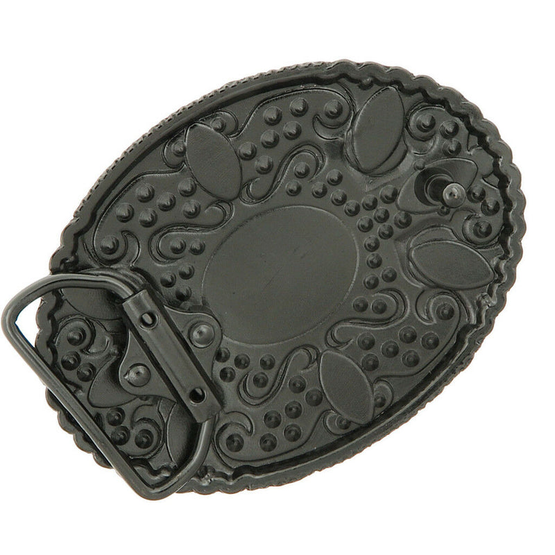 Retro Belt Buckle Western Fashion Turquoise Buckle with Gorgeous Bohe Beads
