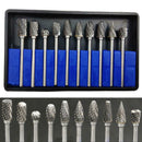 10Pcs 3x 6mm 1/4" inch Tungsten steel Solid Carbide Burrs Rotary Tool Drill Bit