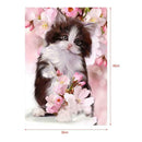 5D DIY Flower Cat Cross Stitch Diamond Embroidery Painting Home Decor Craft