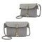Simple PU Women Casual Shoulder Bags Pure Messenger Phone Handbag/Grey