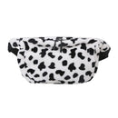 Plush Cute Milk Cow Women Handbags Cartoon Chest Shoulder Messenger Bags Totes