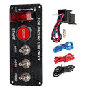 DC12V Flip-up Ignition Switch Carbon Fiber Surface Panel 4 in 1 Car Engine Start