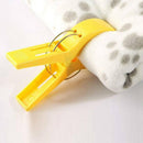 Pack of 4 Large Bright Colour Plastic Beach Towel Pegs Clips to Sunbed