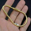 Handmade Retro Key Chain  Clip Keyring Hook Solid Brass Keychain E1E7 B7A4 L3D6