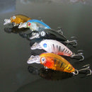 5x Minnow Fishing Lures Bass Crankbait Hooks Tackle Crank Baits + Fishi CHA