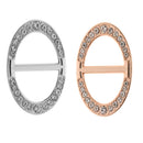 Scarf Buckles With Crystal Embellishments Oval Shaped Buckles For