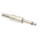10Pcs 6.35mm Sliver Male Mono Adapter Connector Monaural Audio Jack Plug