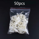 Lot 50Pcs Polish UV Gel Color Pops Display Nail Art Ring Style Nail Tips Natural