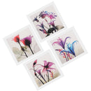 4 Panel Abstract Unframe Picture Wall Picture Art Painting - Colorful Flower