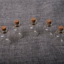 5X Empty Clear Tiny Mini Clear Message Glass Bottles Vials With Cork 22*28 F3U8