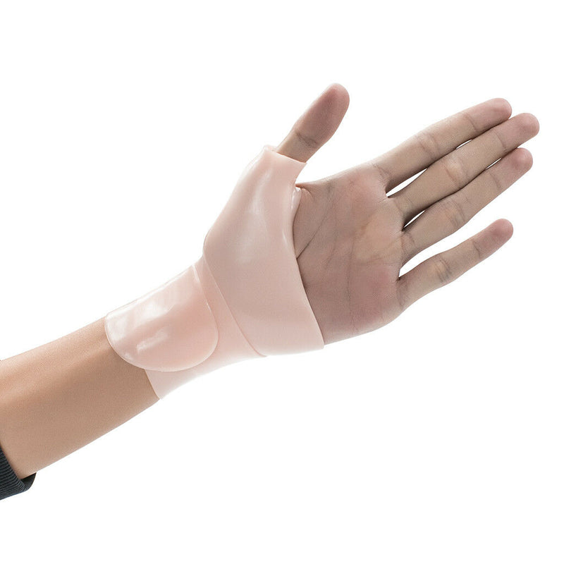 Silicone Gel Thumb Wrist Support Glove Tenosynovitis Spasms Brace Wrap Nude