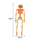 Small Hanging Pumpkin Skeleton Top Hat 40cm Halloween Party Prop M1G6
