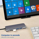 USB C Hub 5 in 1 Type C to USB 3.0 65W PD 4K HDMI Adapter for Laptop PC