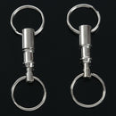 2 pieces Removable Double Keychains Iron nickel double detachable keychain  R8W1