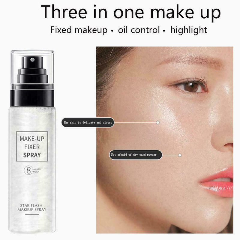 100ml Flashing Sanding Makeup Spray Moisturizing Long Cosmetic Lasting Spra B1T5