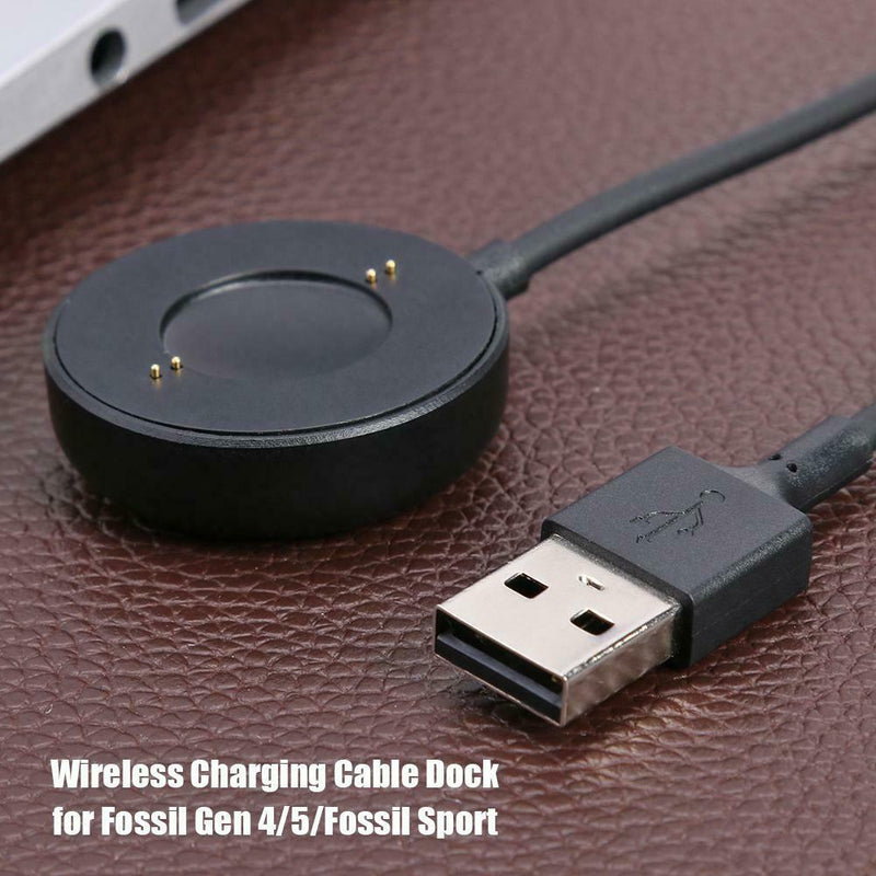 Wireless Charging Cable Cord Dock Adapter Base for Fossil Gen 4/5/Fossil Sport