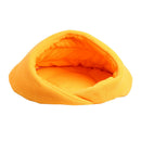 Warm Fleece Pet Sleeping Bag Nest Soft Kennel Cat Dog Bed House (Yellow M) A