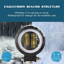 2Pcs 3 Inch 40W Fog Light White 6000K 10-80V Dc 8000Lm Waterproof Round Led